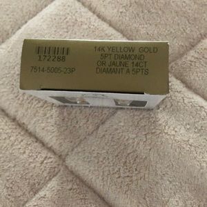 14k Yellow gold 5pt diamond ear piercing studs